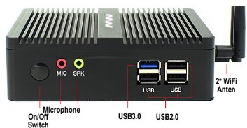 Endüstriyel Fansız Box PC (Celeron J1900)